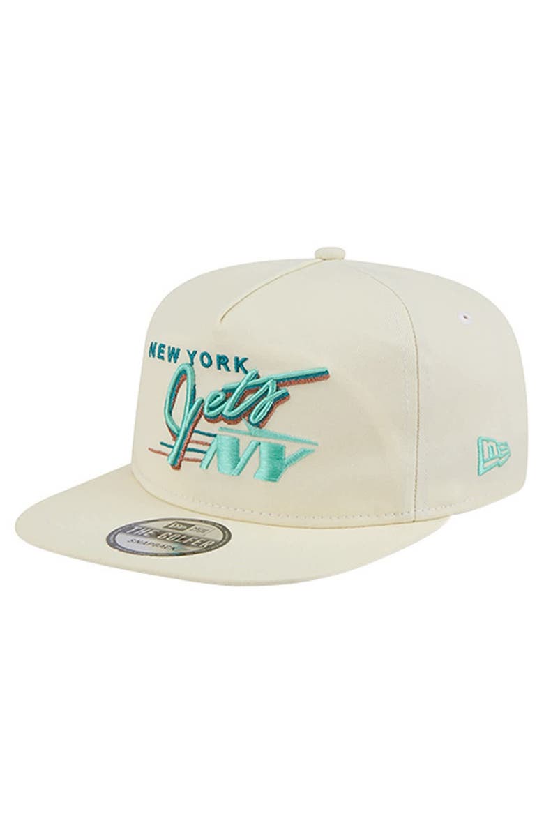 New Era Men
s New Era Cream New York Jets Liberty Golfer Adjustable Hat, Main, color, Cream