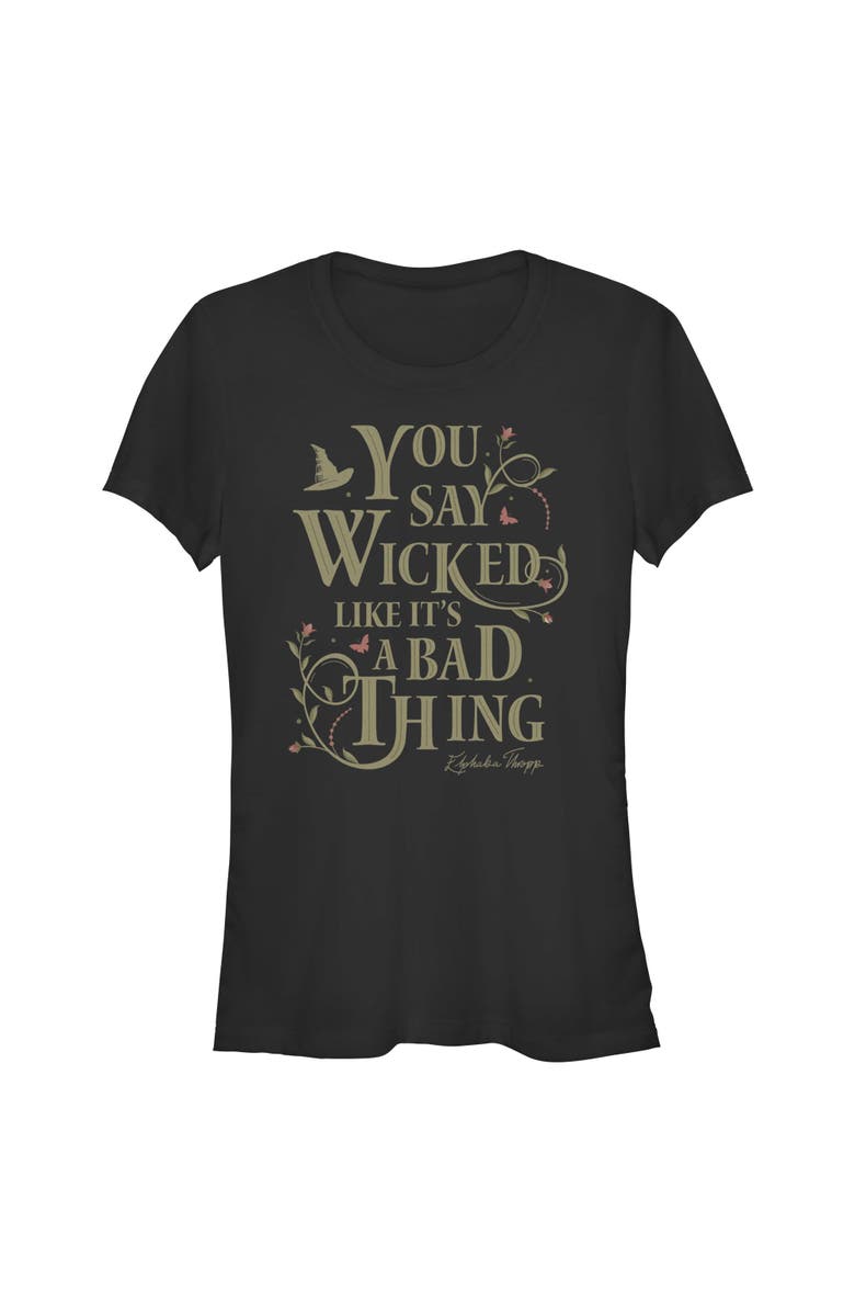 Wicked: For Good Junior's Wicked For Good You Say It Like It's a Bad Thing  Graphic T-Shirt, Main, color, Black