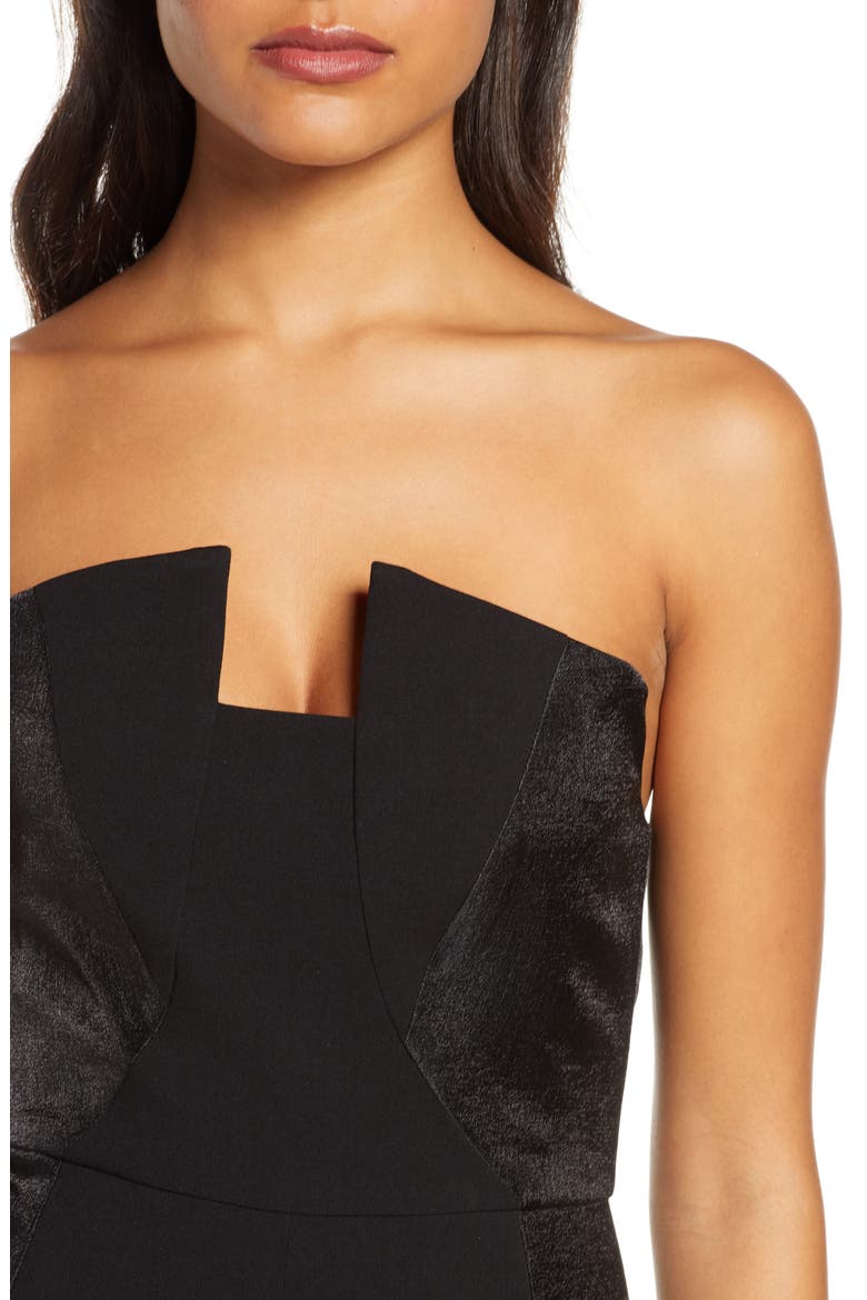 Lena Strapless Jumpsuit, Alternate, color, BLACK BLACK