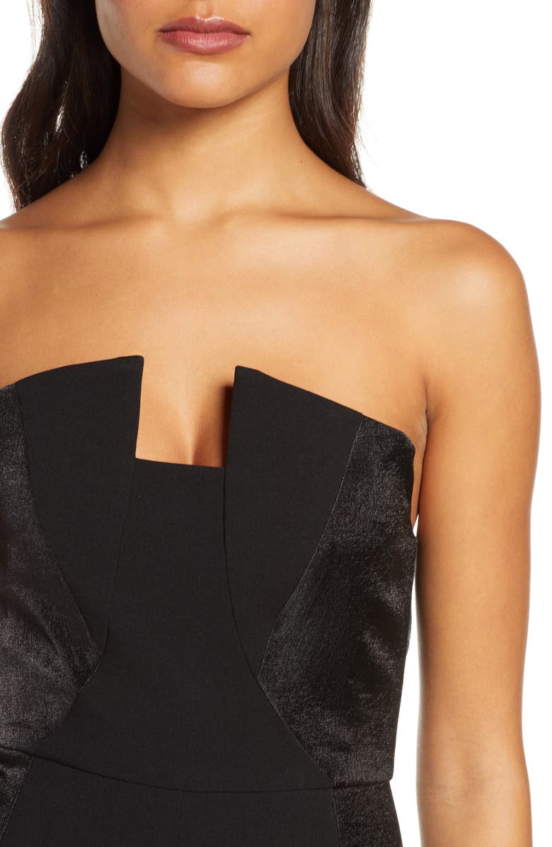 Black Halo Lena Strapless Jumpsuit, Alternate, color,