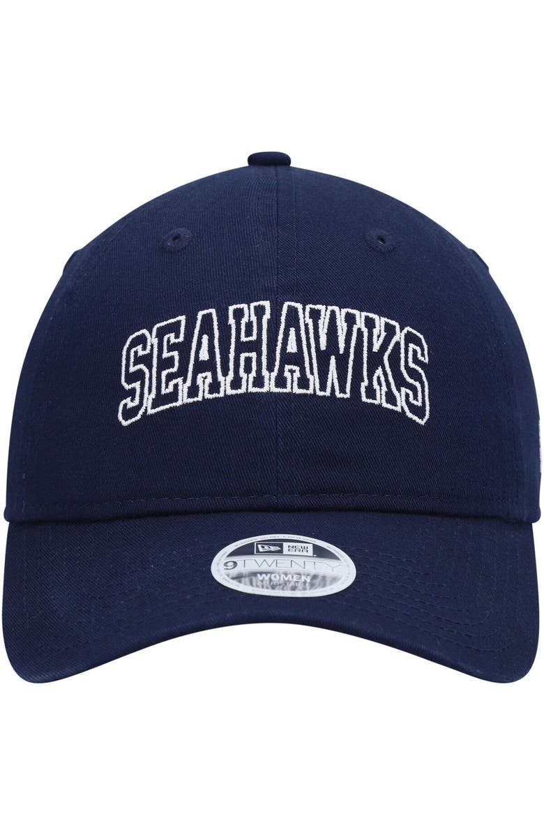 New Era Women's New Era Navy Seattle Seahawks Collegiate 9TWENTY Adjustable Hat, Alternate, color, Navy