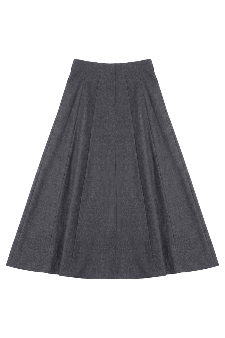 Stretch Pull-On Elastic Waist Midi Skirt, Main, color, Black