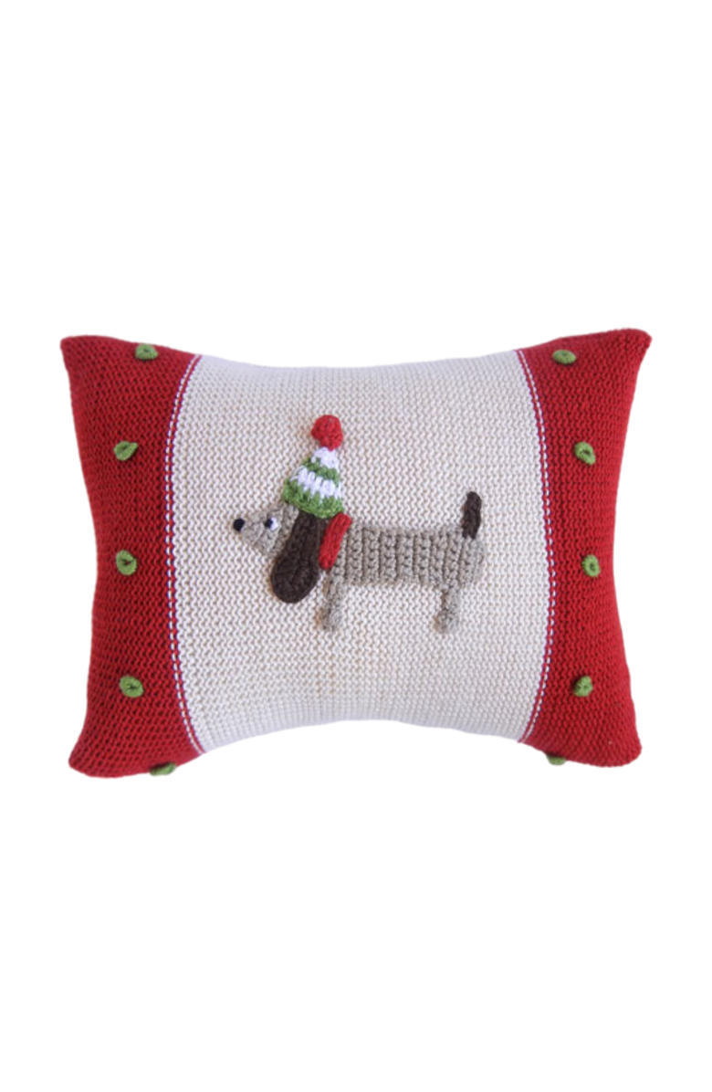 Melange Collection Dog Mini Pillow, Main, color, Red