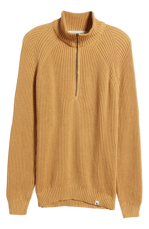 Peregrine Felix Quarter Zip Sweater In Amber
