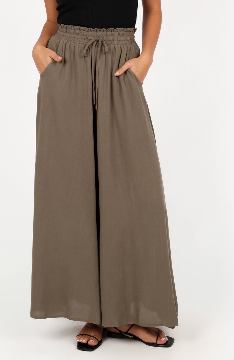 Petal & Pup Arden Wide Leg Pants, Main, color, Olive