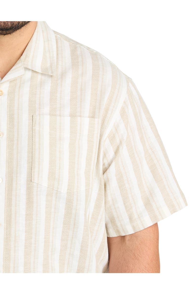 O'Neill Big & Tall Striped Sport Shirt, Alternate, color, Light Khaki