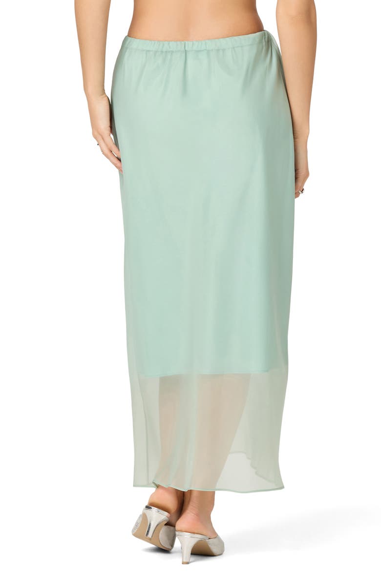 ASTR the Label Keyara Sheer Overlay Midi Skirt, Alternate, color, Mint