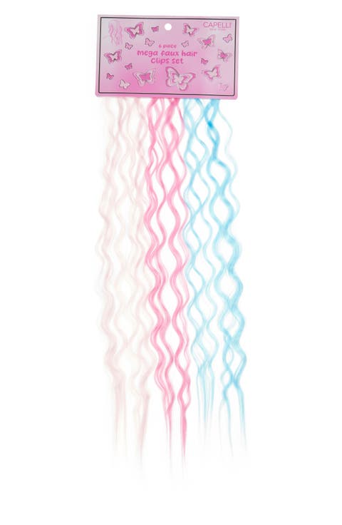 Kids' Assorted 6-Pack Wavy Faux Hair Clips