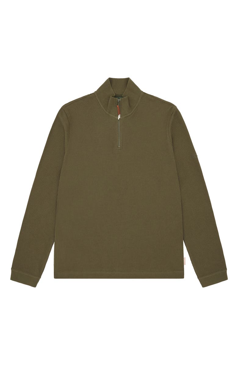 Sealskinz Forncet Waffle Stitch Organic Cotton Quarter Zip Pullover, Alternate, color,