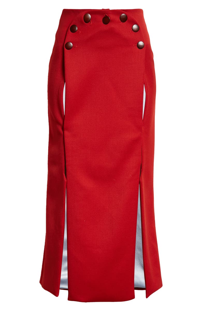 SAINT SINTRA Sailor Wool Midi Skirt, Alternate, color, 