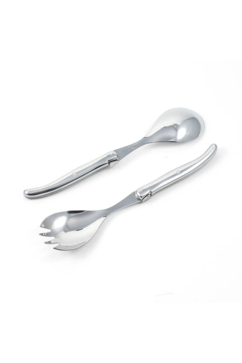 Platine Salad Serving Set in wooden box, Main, color, Platine Stainless Steel
