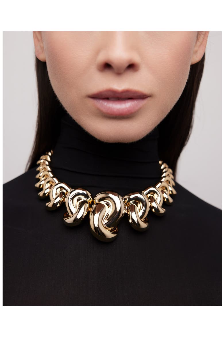 Multi Knot Necklace, Alternate, color, YELLOW GOLD