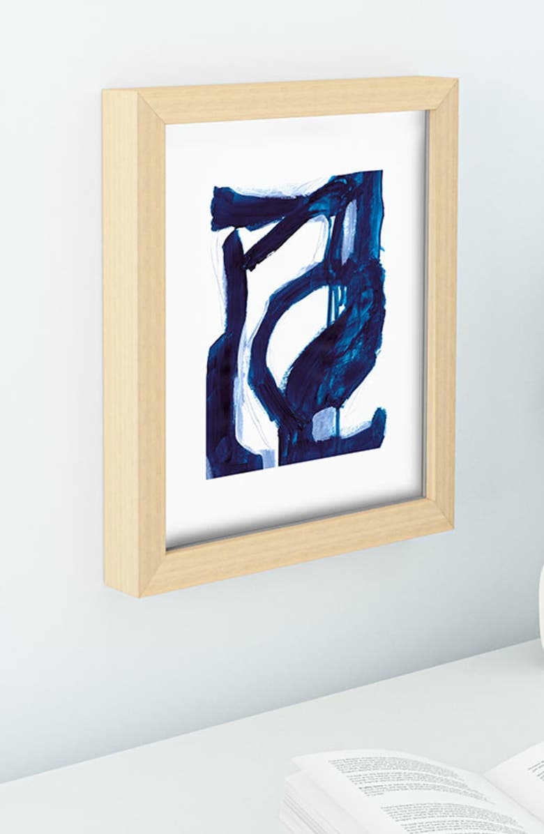 Deny Designs Dan Hobday Blue Abstract Framed Art Print, Alternate, color, 