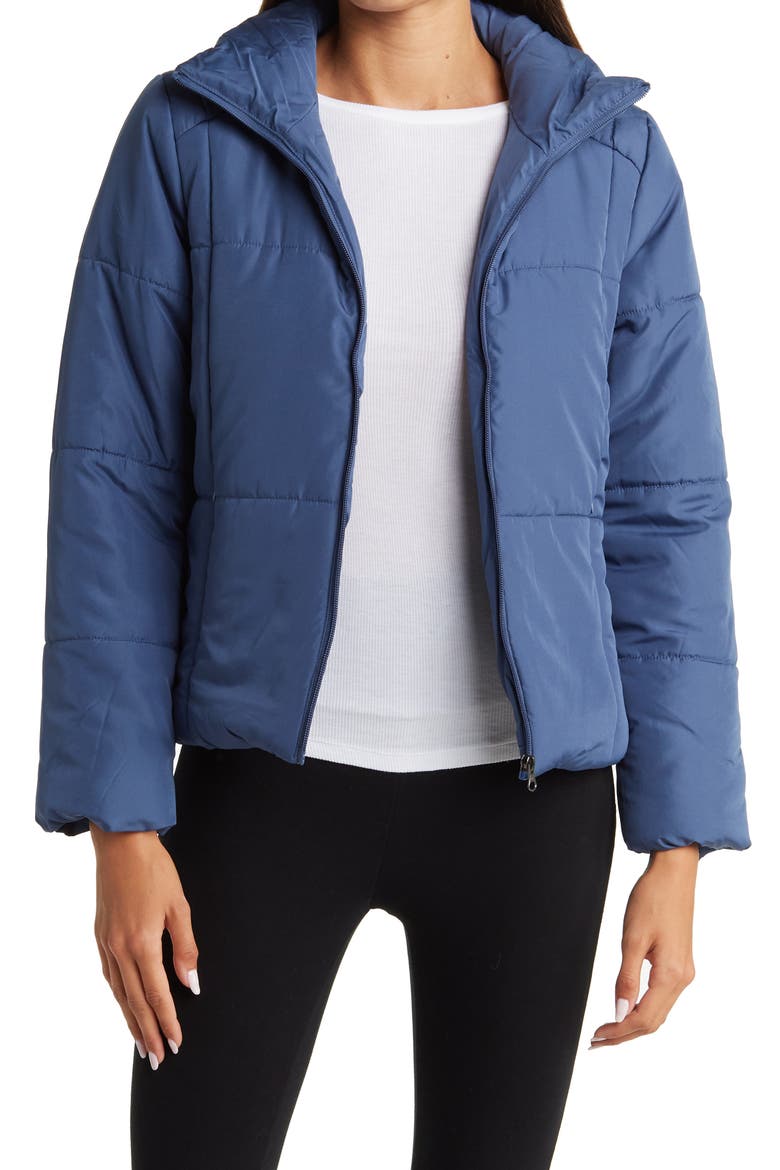 Powder Quilted Puffer Jacket, Main, color, BLUE FJORD