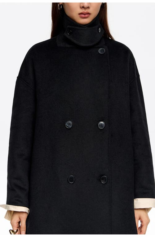 Bimba Y Lola Long Double-face Tailored Coat In Black