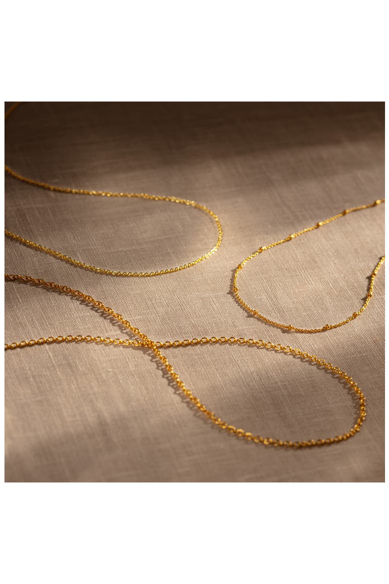 16-Inch Fine Bead Station Necklace, Alternate, color, GOLD