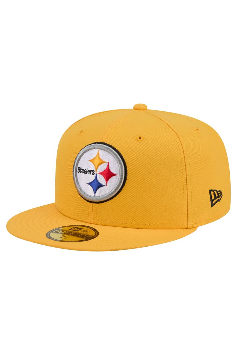Men's New Era Gold Pittsburgh Steelers 59FIFTY Fitted Hat, Main, color, Gold