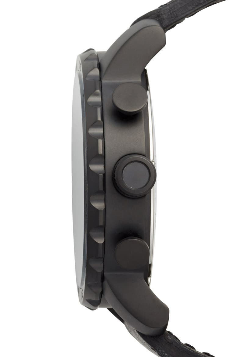'Nate IP' Chronograph Watch, 50mm, Alternate, color, BLACK