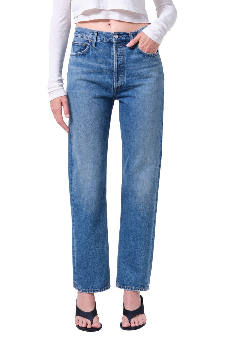 '90s Pinch High Waist Straight Leg Jeans, Main, color, CIRCULATE IND