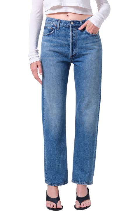 '90s Pinch High Waist Straight Leg Jeans (Circulate)