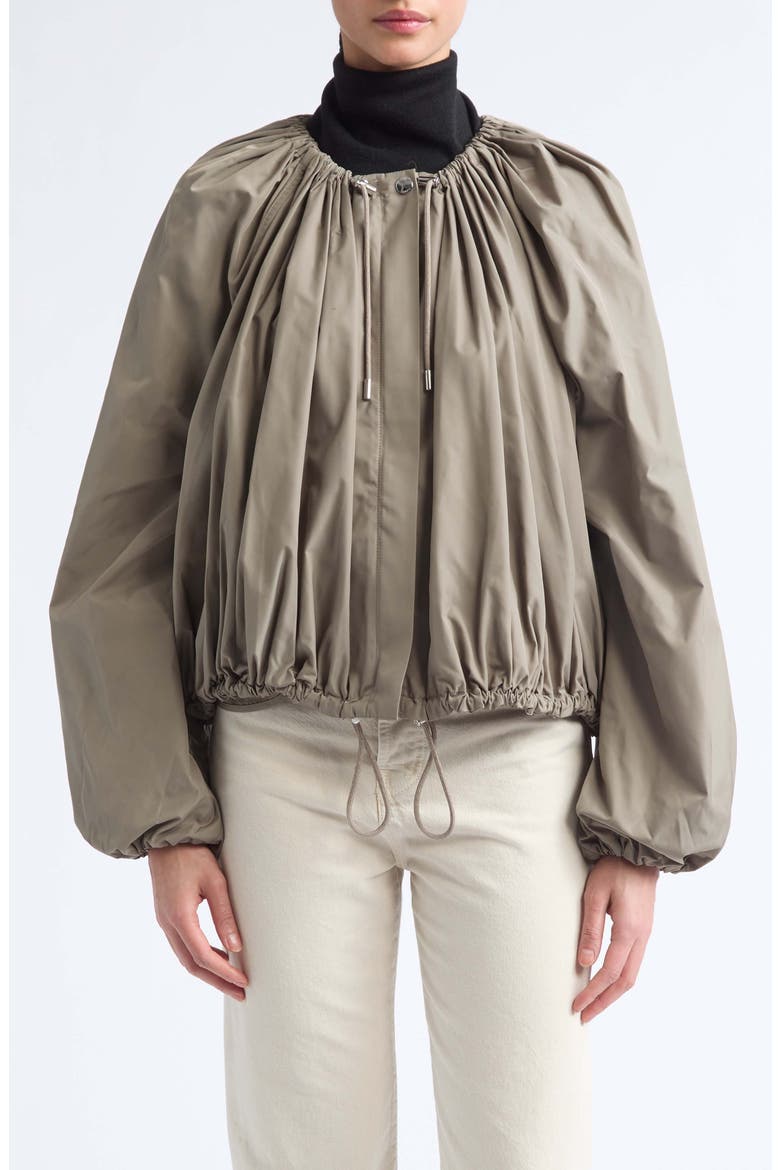 Gathered Parachute Coat, Main, color, ROCK