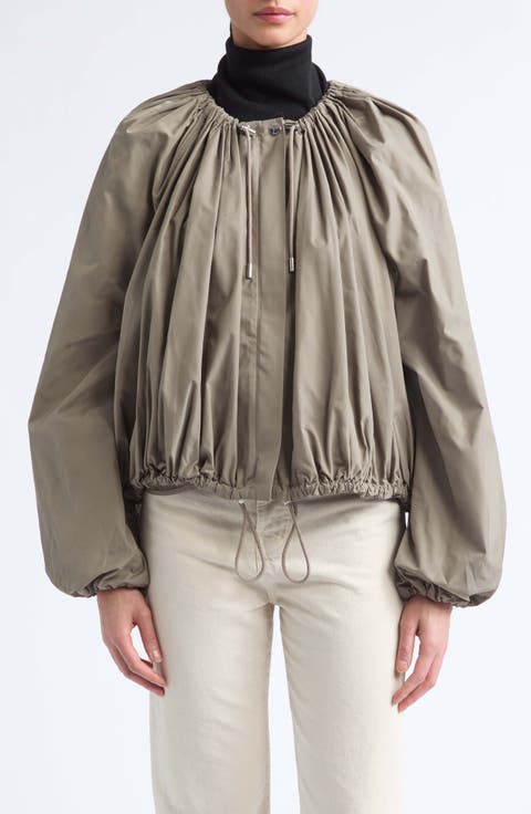 Gathered Parachute Coat