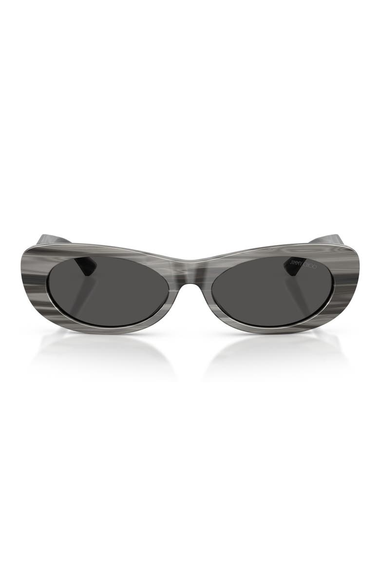 Danny 54mm Oval Sunglasses, Main, color, STRIPED BLACK / DARK GREY
