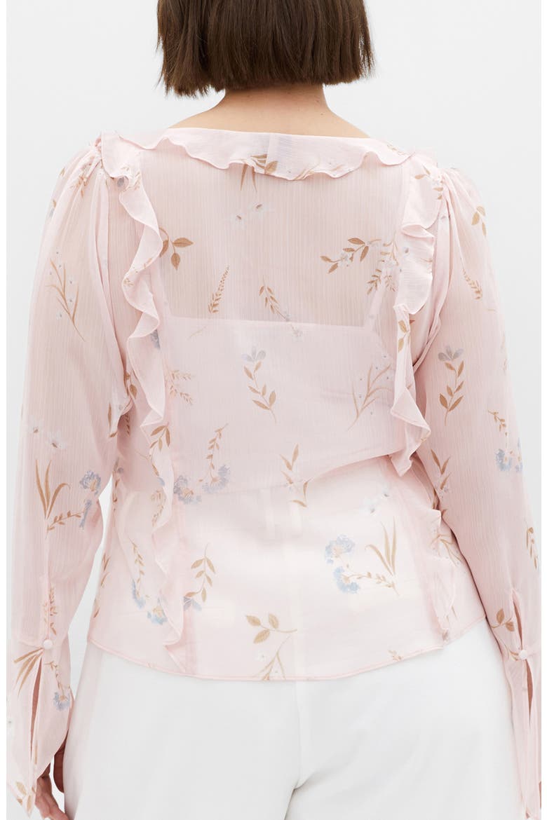 Sweet Nothings Ruffle Top, Alternate, color, ARIA FLORAL