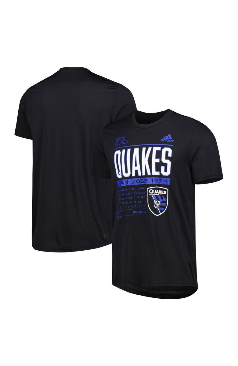 adidas Men's adidas Black San Jose Earthquakes Club DNA Performance T-Shirt, Alternate, color,