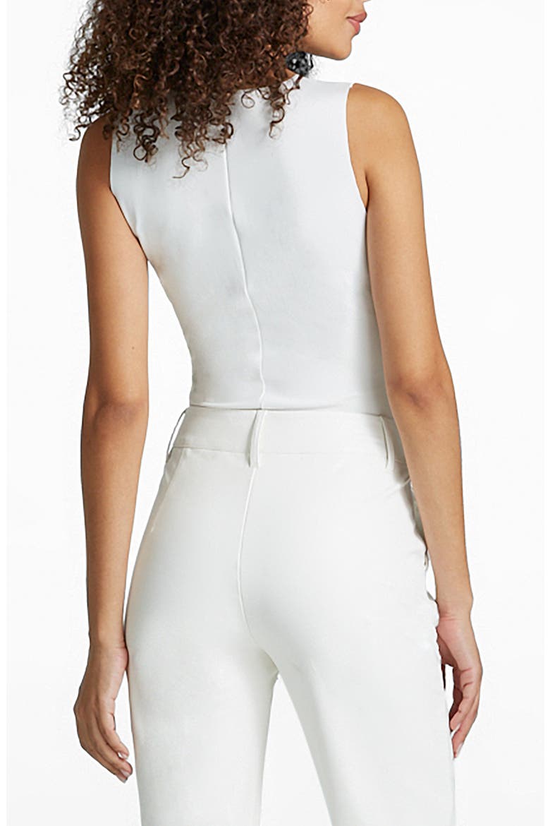 Neoprene Sleeveless Shell Top, Alternate, color, WHITE