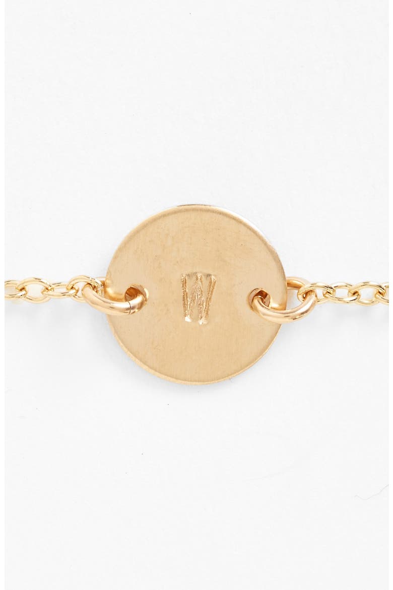 Initial Mini Disc Bracelet, Alternate, color, 14K GOLD FILL W