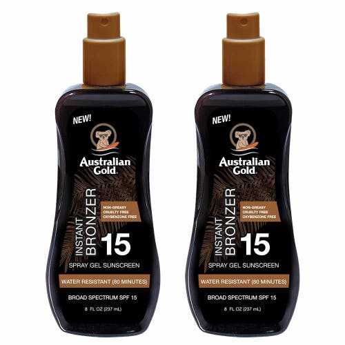 Australian Gold Spf 15 Spray Gel Sunscreen With Instant Bronzer