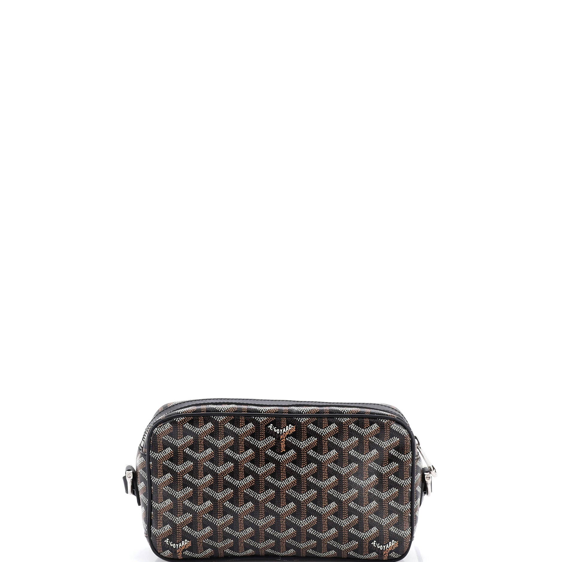 Cap Vert Bag Printed Coated Canvas, Alternate, color, Black