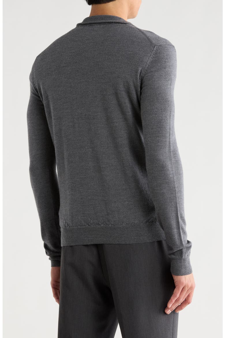 Birger Virgin Wool Quarter Zip Sweater, Alternate, color, MEDIUM GREY