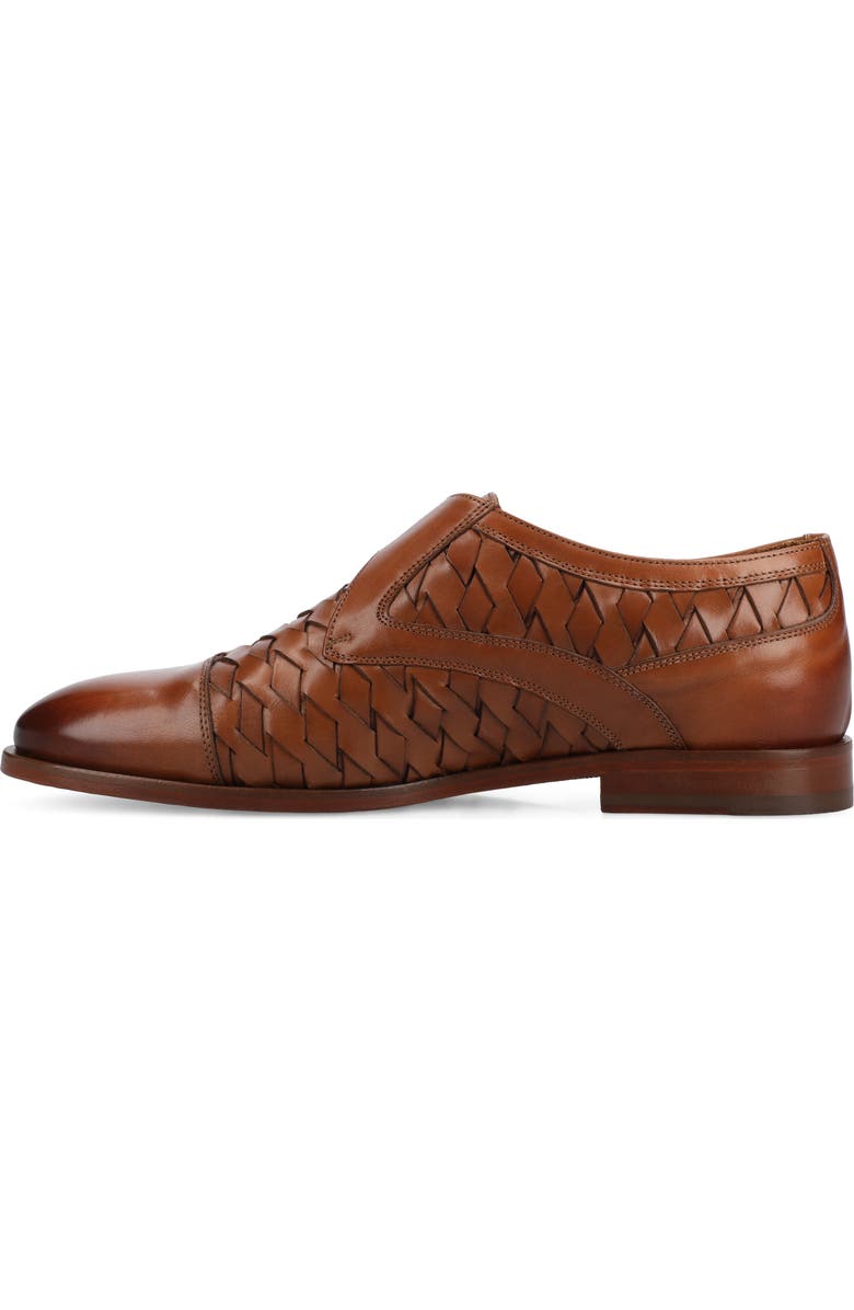 TAFT Men's Jack Monk Strap Dress Shoe, Alternate, color, Brown Woven