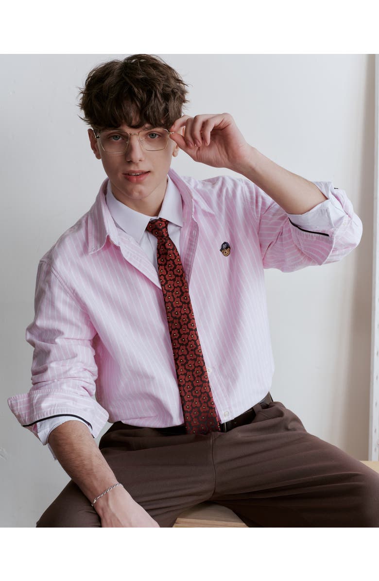 Knottery & Co Poppy Blooms Silk Jacquard Tie, Alternate, color, Red