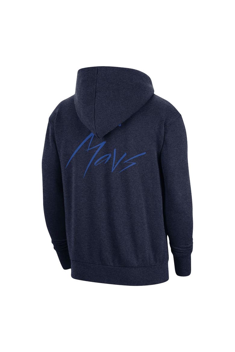 Men's Nike Heather Navy Dallas Mavericks Courtside Versus Flight Pullover Hoodie, Alternate, color, Heather Navy