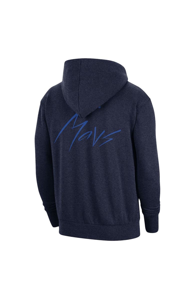 Nike Men's Nike Heather Navy Dallas Mavericks Courtside Versus Flight Pullover Hoodie, Alternate, color, Heather Navy
