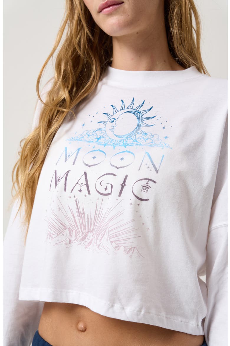 Moon Magic Liv Long Sleeve Graphic Tee, Main, color, WHITE