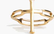 Rizen Jewelry Chain Breaker Cross Statement Ring