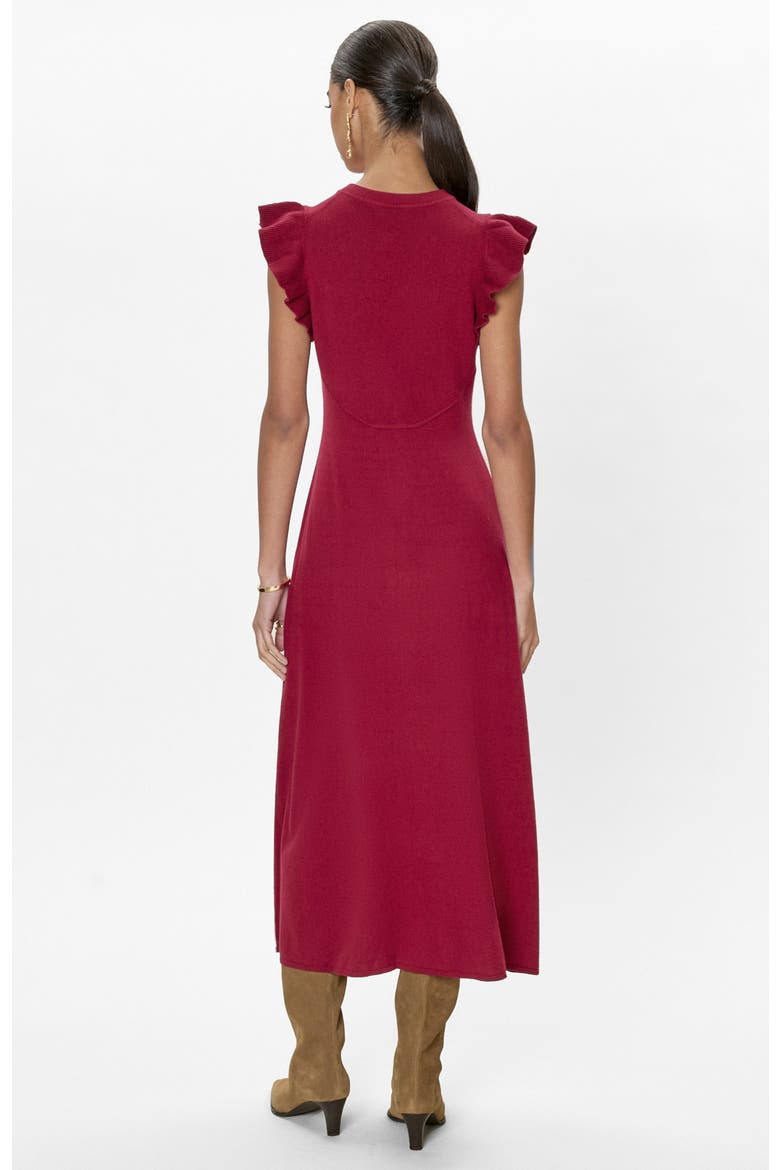 Rhea Sweater Midi Dress, Alternate, color, Dark Berry