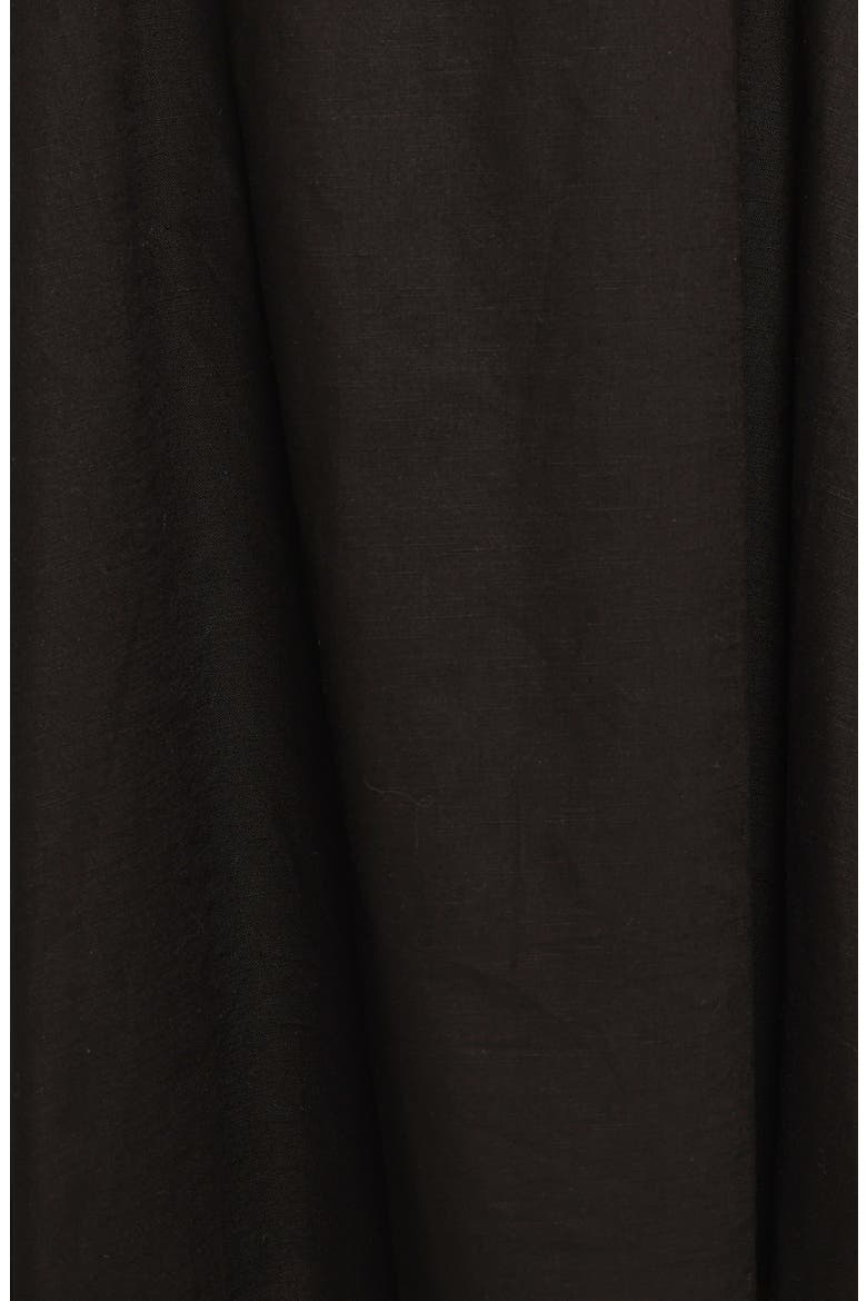 Silvia Cotton & Linen A-Line Dress, Alternate, color, BLACK