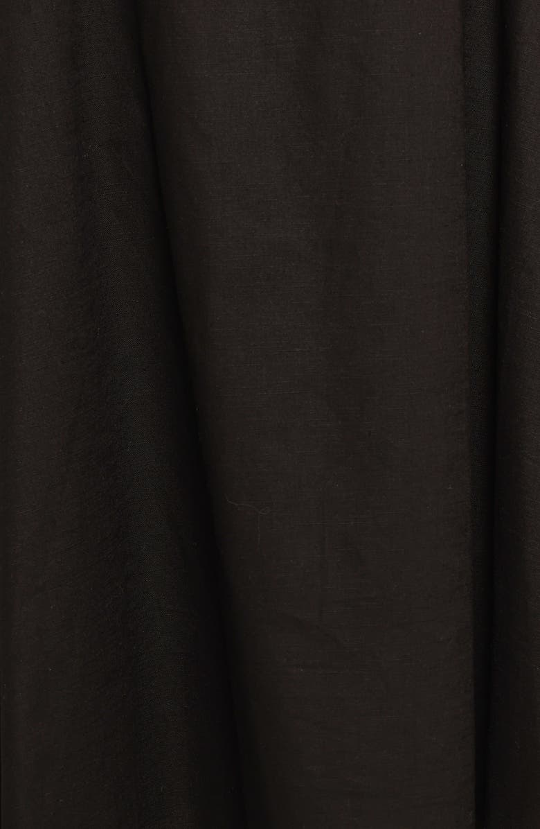 Petal & Pup Silvia Cotton & Linen A-Line Dress, Alternate, color, Black