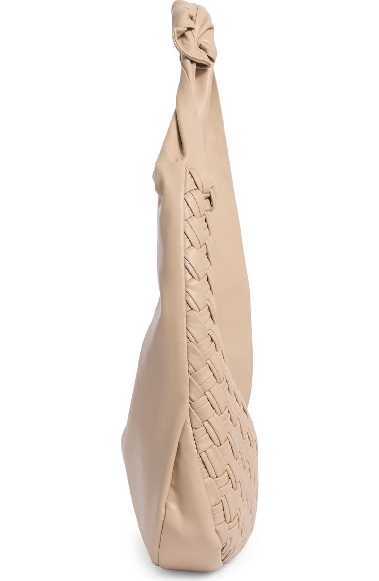 Steve Madden Ginger Woven Shoulder Bag, Alternate, color, Stone