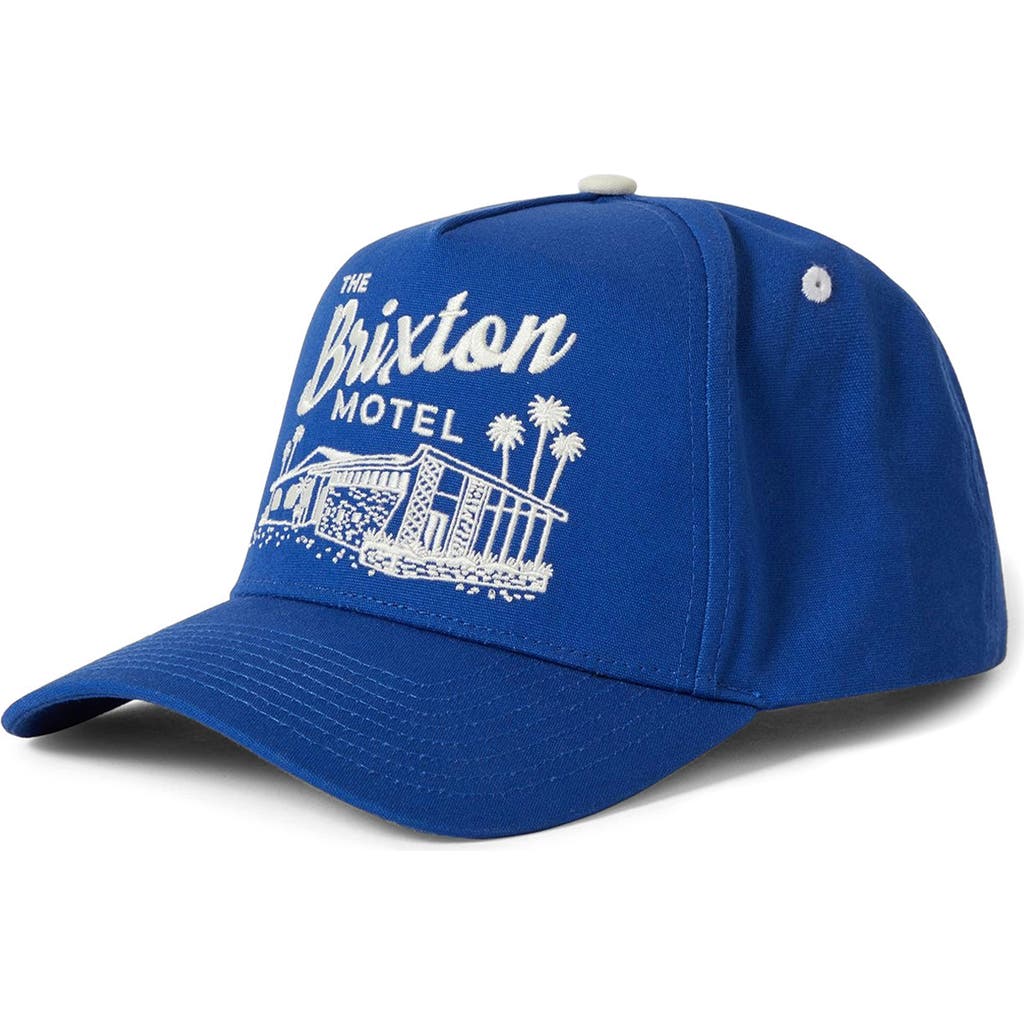 Brixton Motel Netplus Snapback Baseball Cap In Blue
