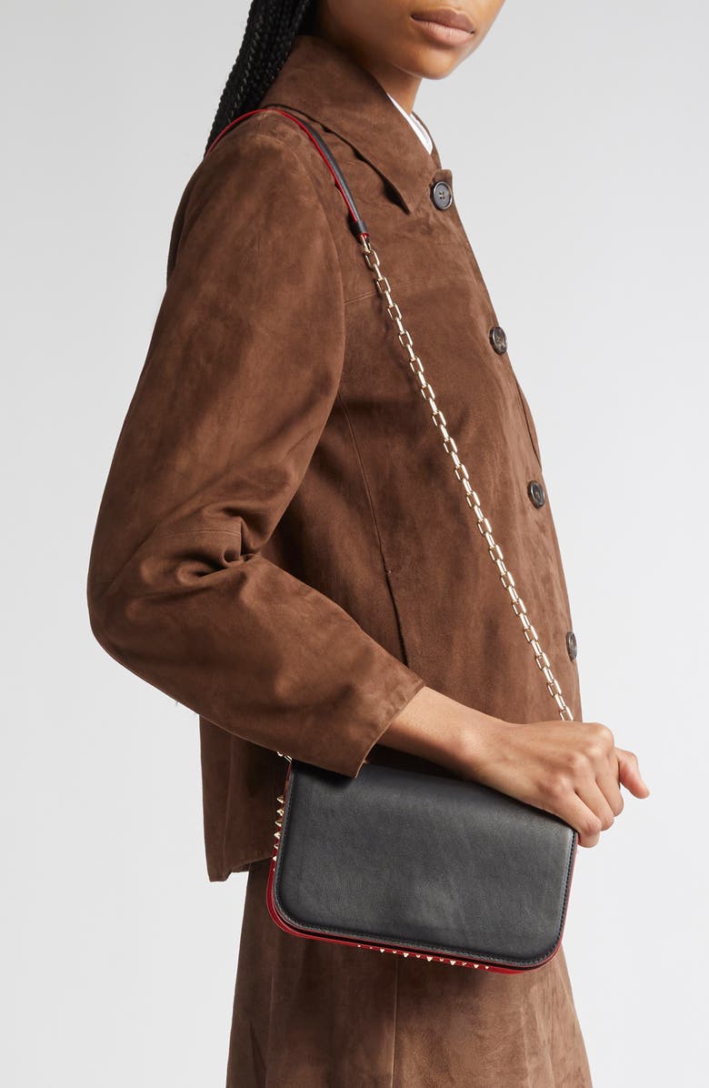 Christian Louboutin Small Paloma Leather Clutch, Alternate, color, Multi/ Gold