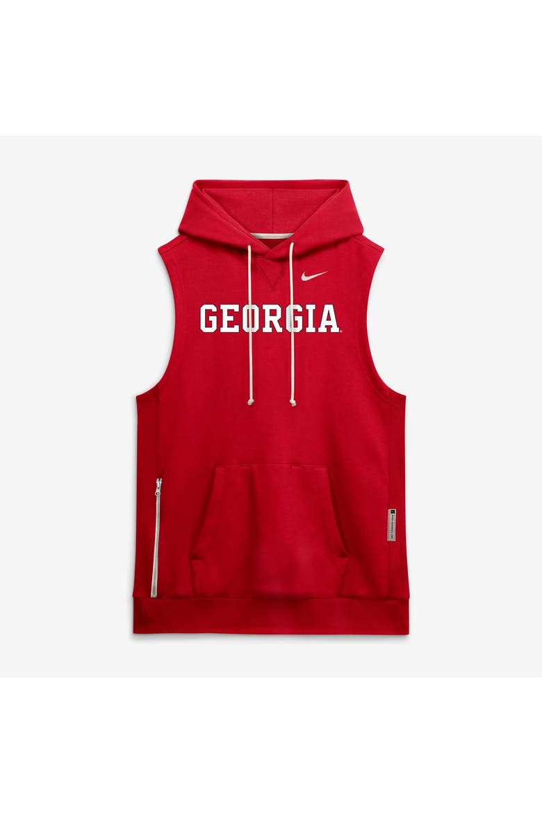 Men's Nike  Red Georgia Bulldogs 2026 Sideline Sleeveless Dri-FIT Hoodie, Alternate, color, Red