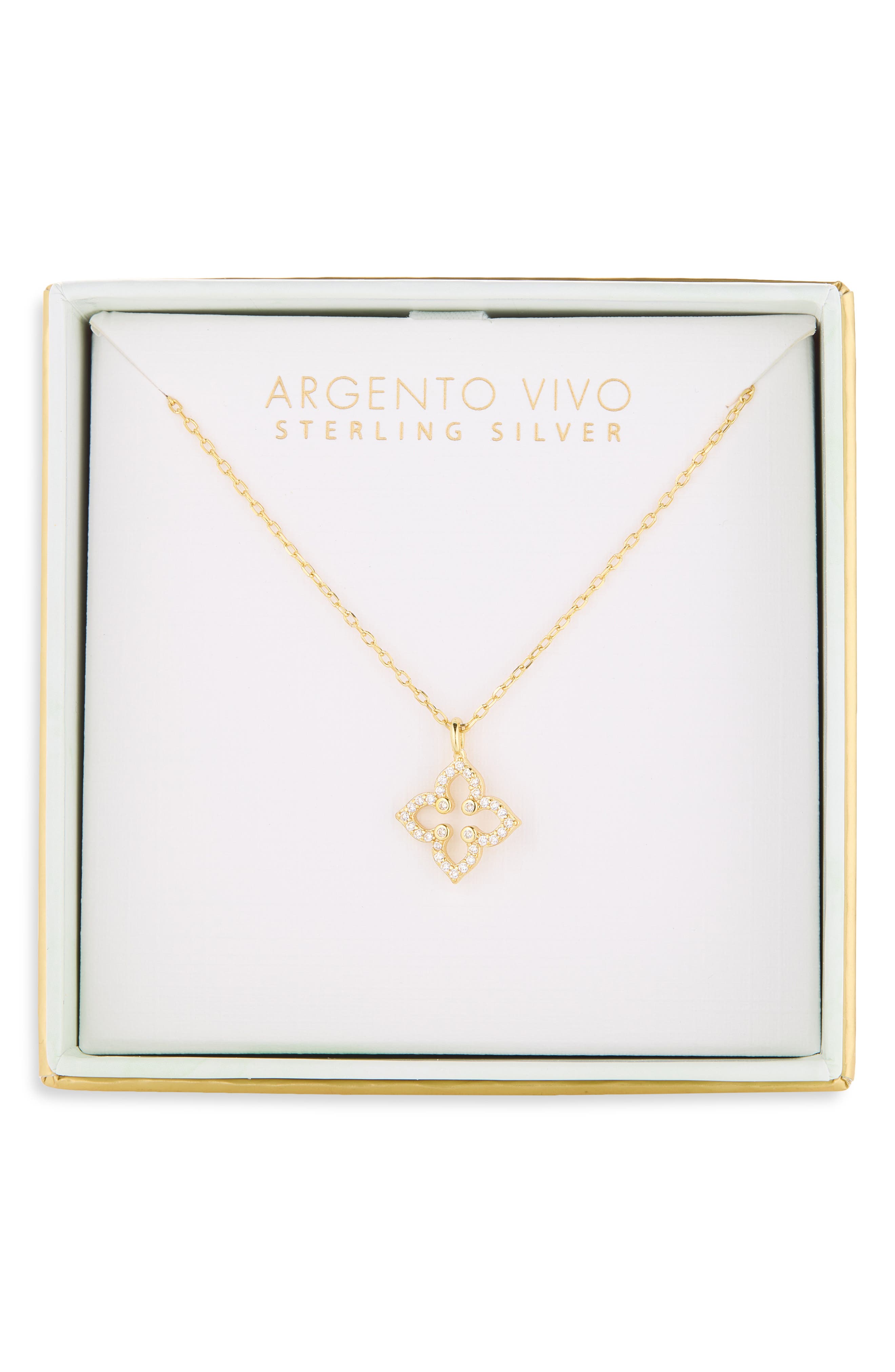 Cutout Quad Pendant Necklace