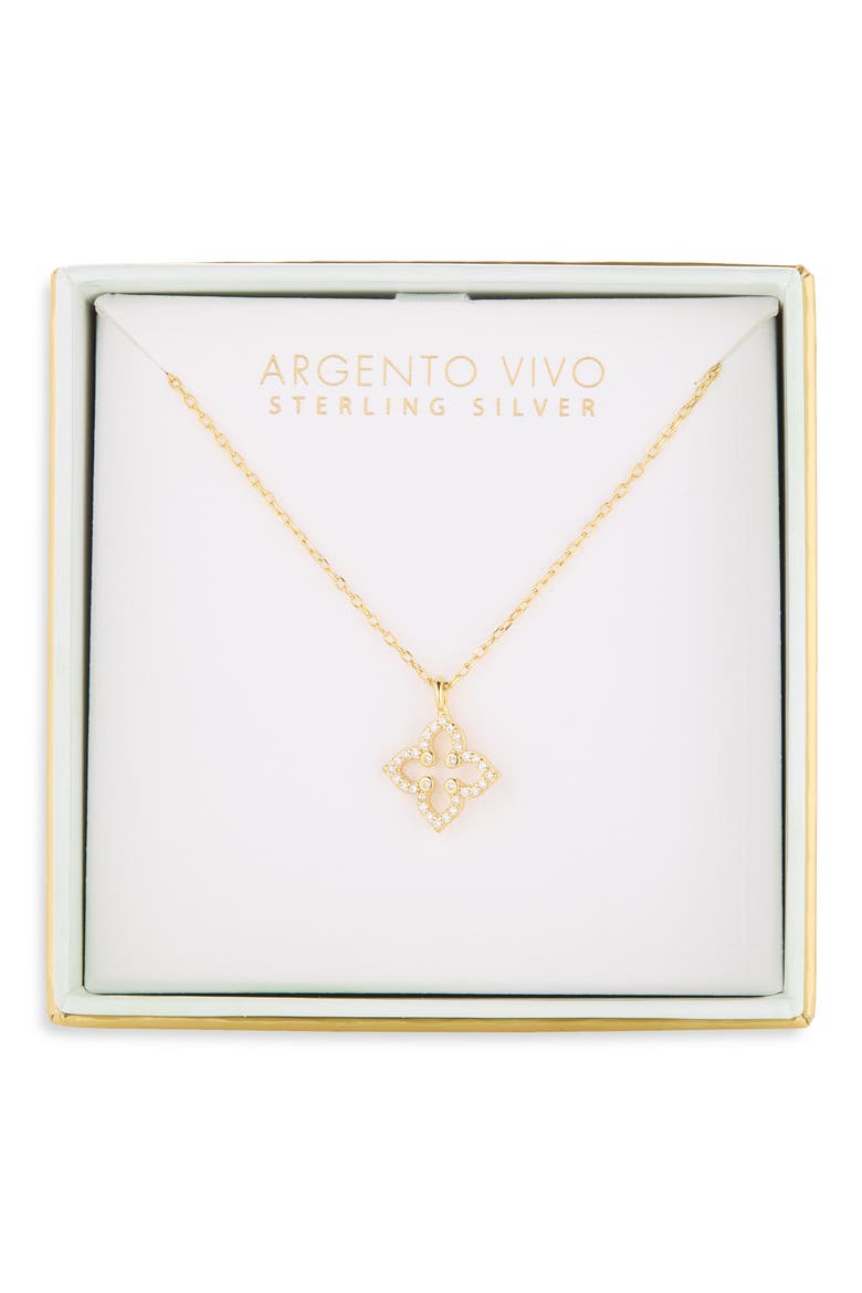 Cutout Quad Pendant Necklace, Main, color, GOLD