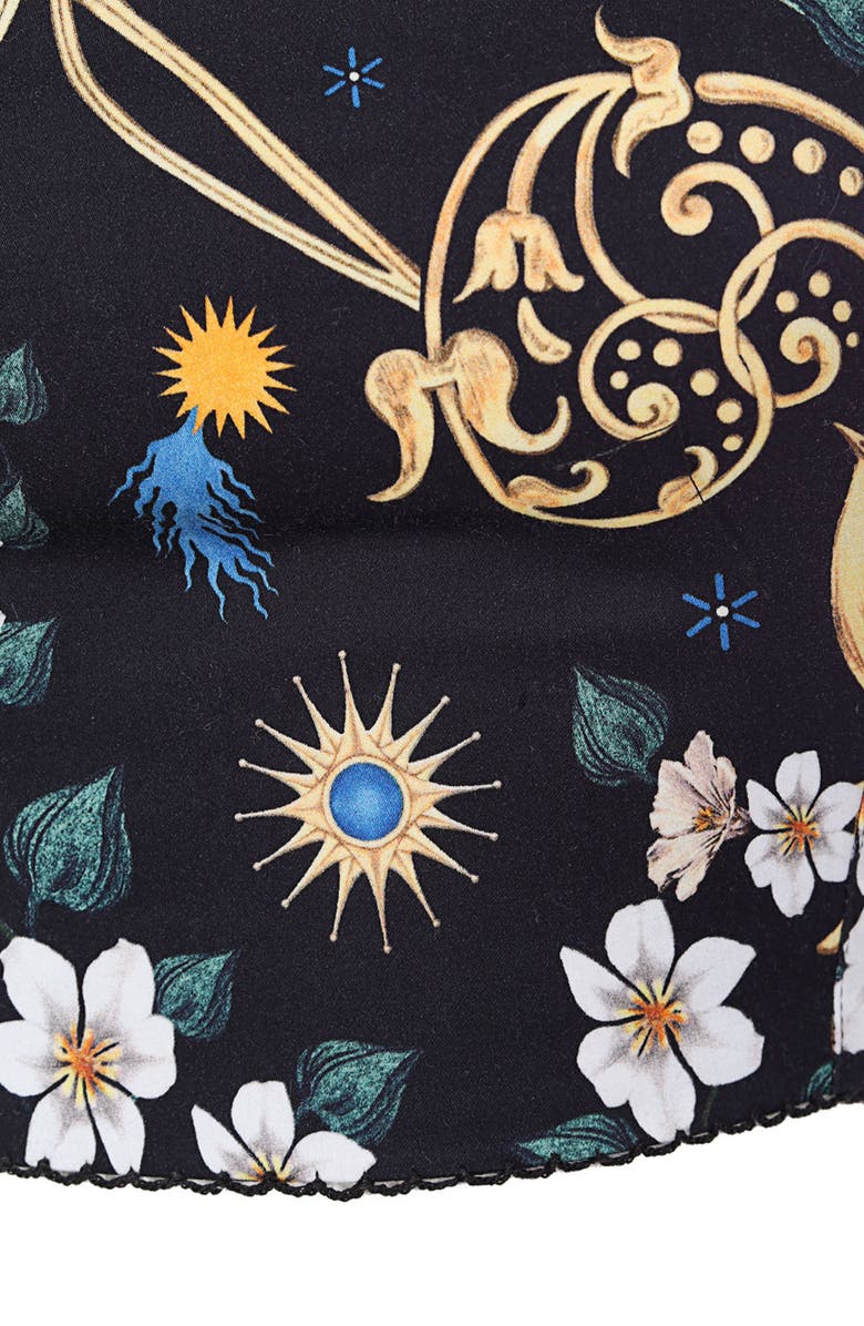 Agua Bendita Leah Solstice Cotton Cover-Up Crop Top, Alternate, color, Blue